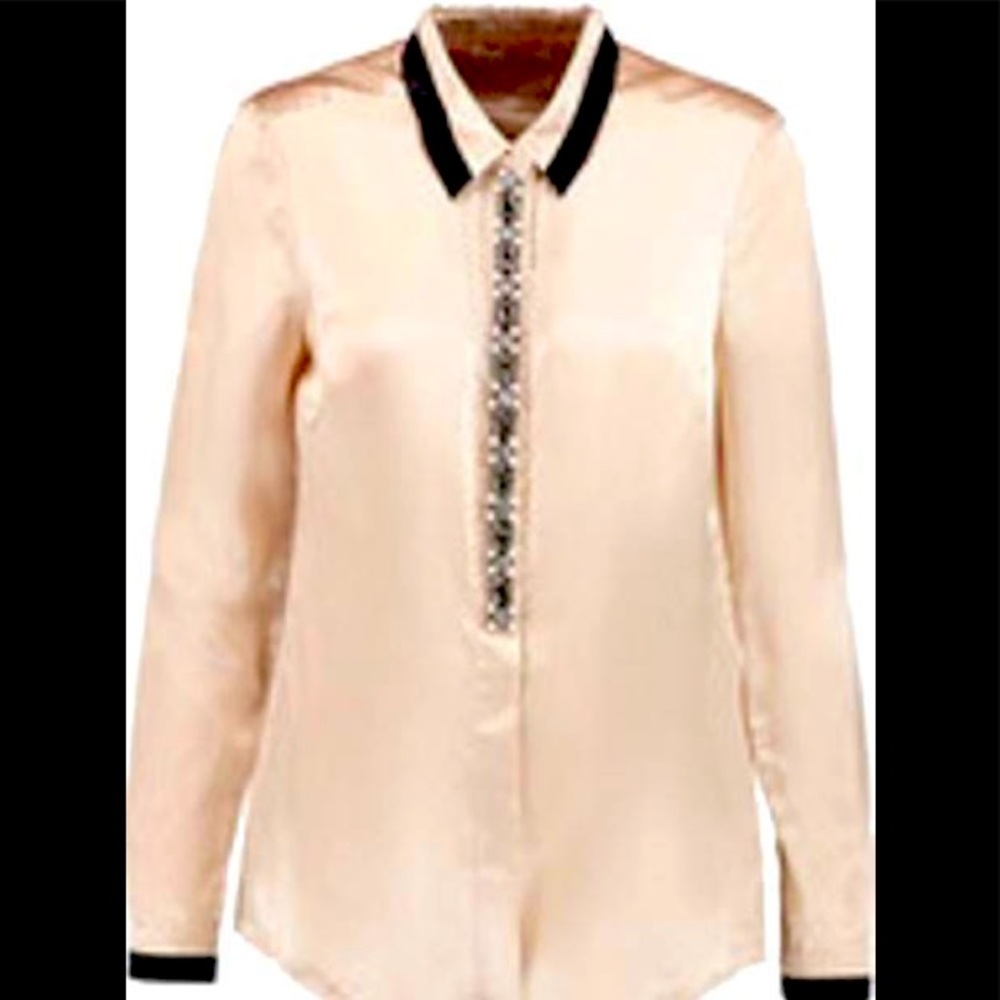 Tory Burch Embellished Blouse Sz 12